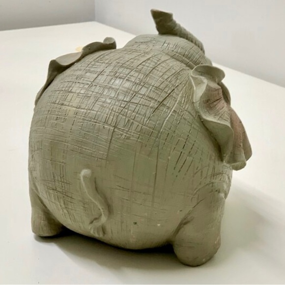 Vintage Round Fat Rotund Happy Frolicking Playful Baby Elephant Figurine - Picture 6 of 10